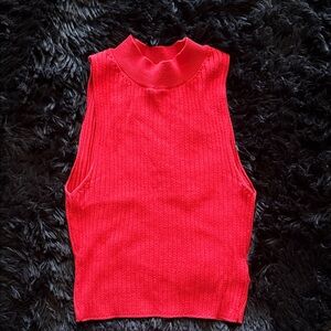 Topshop Vibrant Red Sleeveless Tank